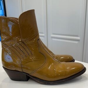 Rabens Salinger- Glossy Tan Ankle Boots, size 39